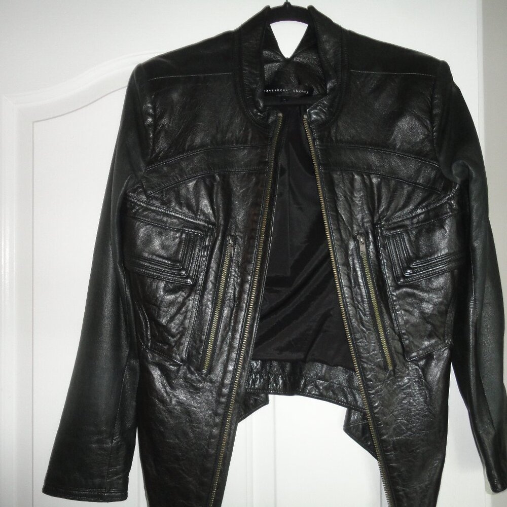 THEORY/theyskins theory lather jacket/black/M